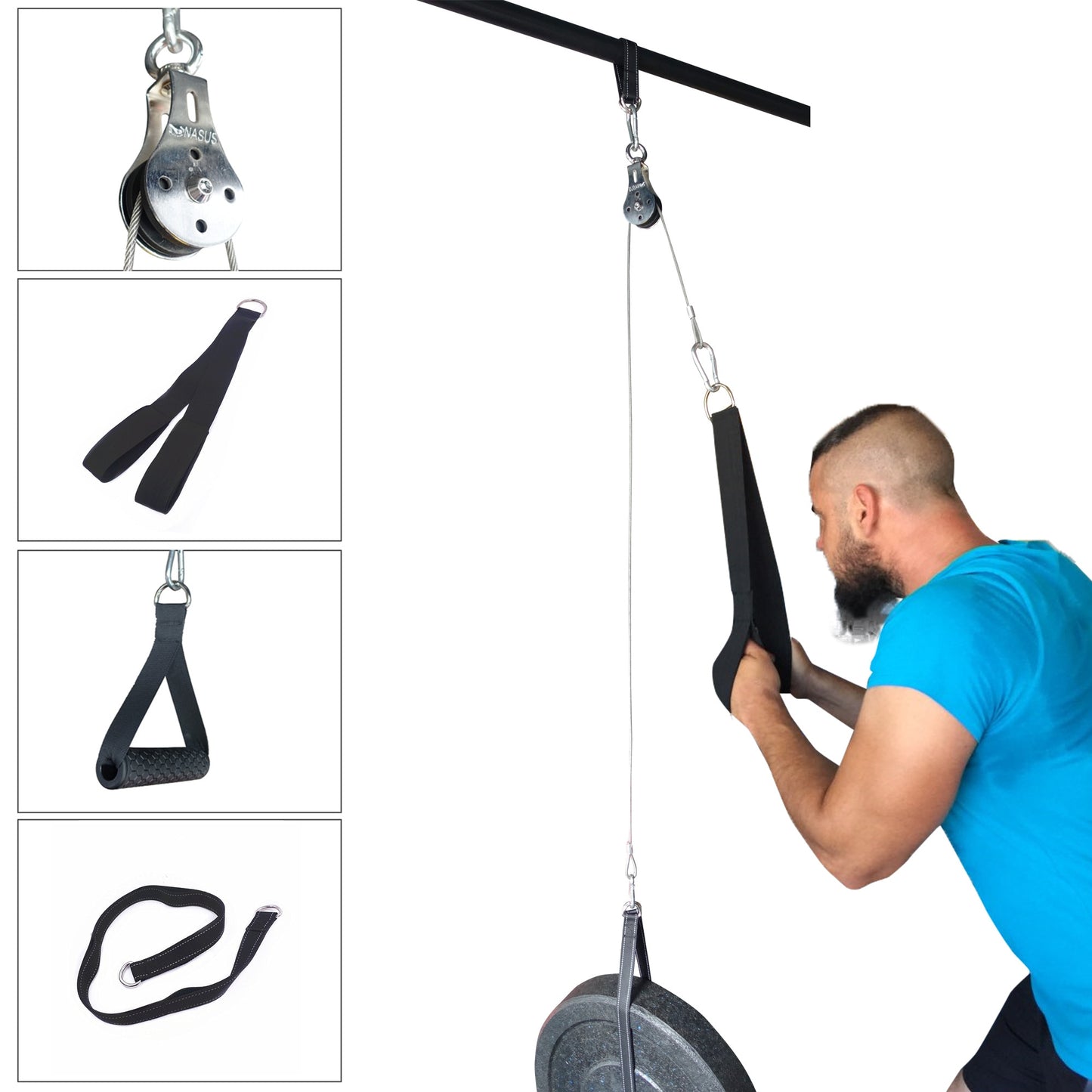 Système de poulie et de câble pour machine de musculation DIY, renforcement des bras, des biceps et des triceps, équipement d'entraînement à domicile
