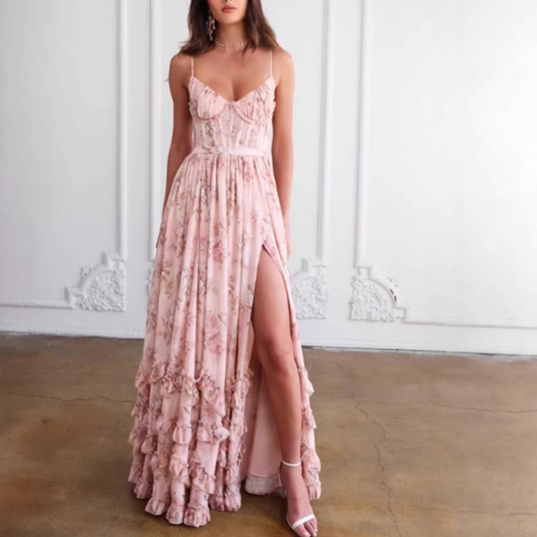Robe longue élégante cintrée