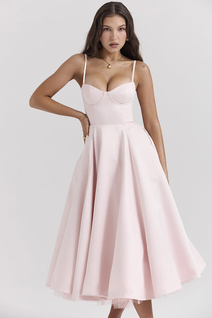 Robe de bal bustier en tulle à double épaisseur