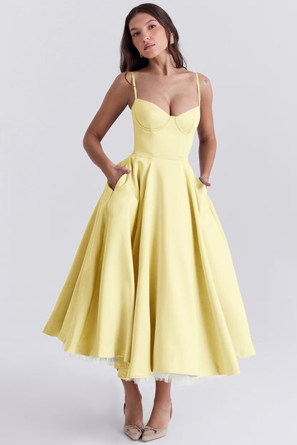 Robe de bal bustier en tulle à double épaisseur