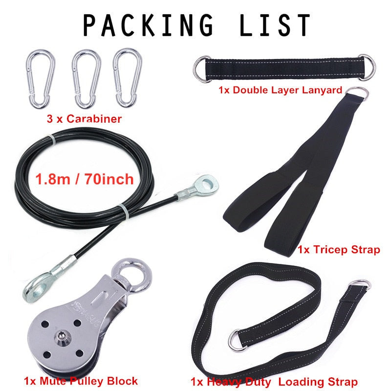 Système de poulie et de câble pour machine de musculation DIY, renforcement des bras, des biceps et des triceps, équipement d'entraînement à domicile