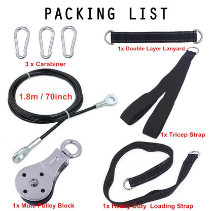 Système de poulie et de câble pour machine de musculation DIY, renforcement des bras, des biceps et des triceps, équipement d'entraînement à domicile