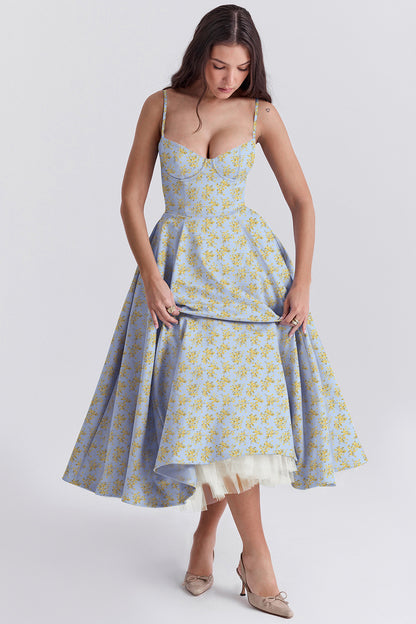 Robe de bal bustier en tulle à double épaisseur