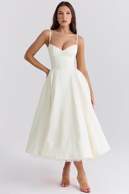 Robe de bal bustier en tulle à double épaisseur