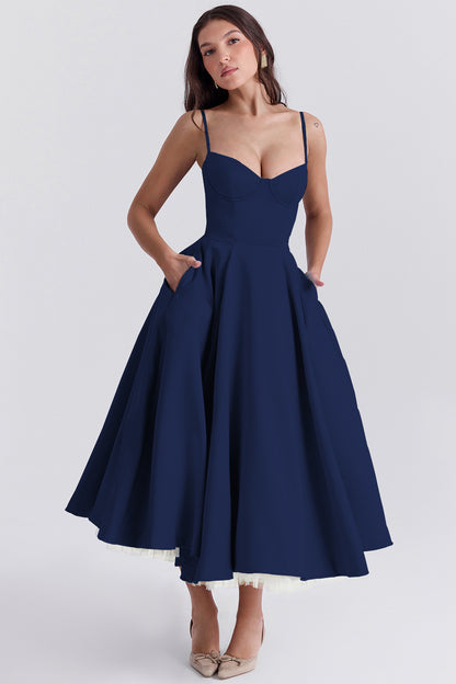 Robe de bal bustier en tulle à double épaisseur