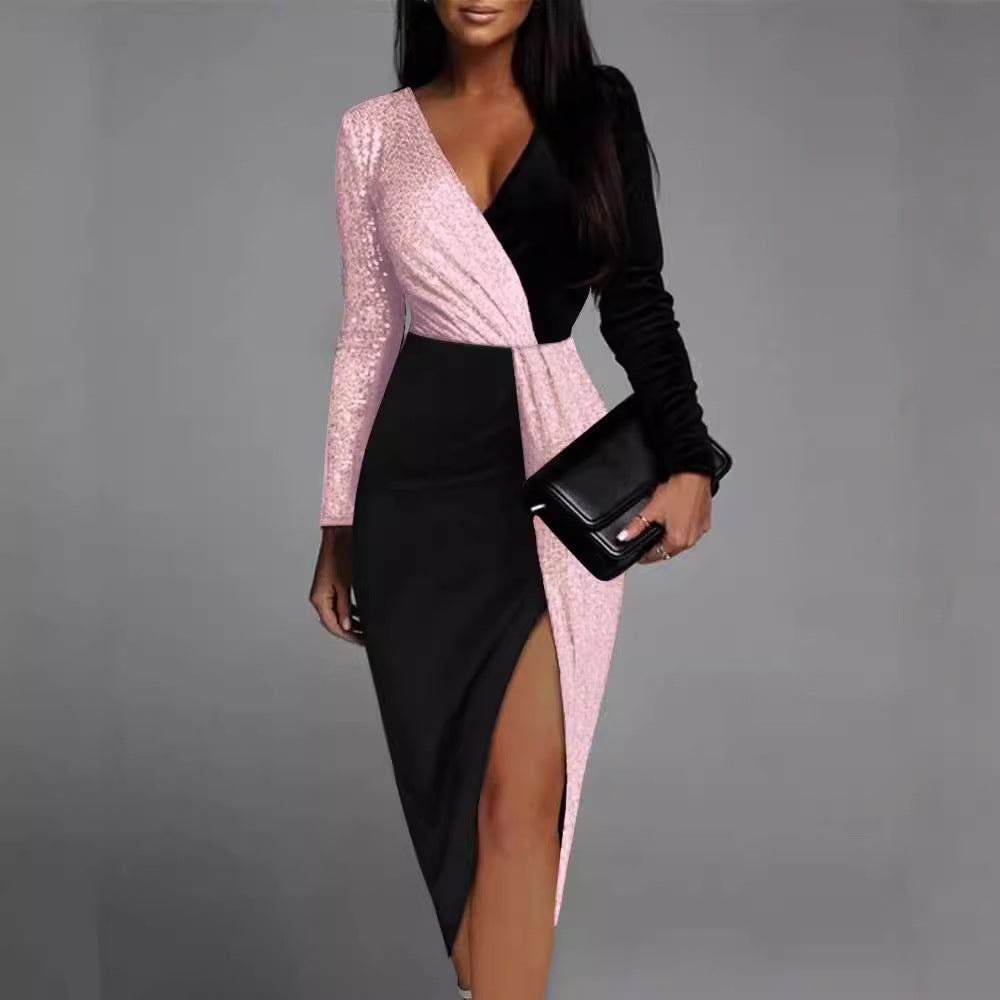 Robe d'été noire élégante