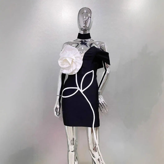 Robe de bal courte bustier élégante avec cravate